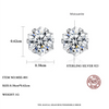 Platonic 1 ct Starburst Spark Moissanite Stud Earrings