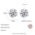 Platonic 1 ct Starburst Spark Moissanite Stud Earrings