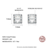 Platonic 0.5 ct Radiant Asscher Moissanite Stud Earrings for Men - Single Piece