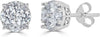 Platonic 2 ct Solitaire Round Cut Moissanite Stud Earrings D/VVS1