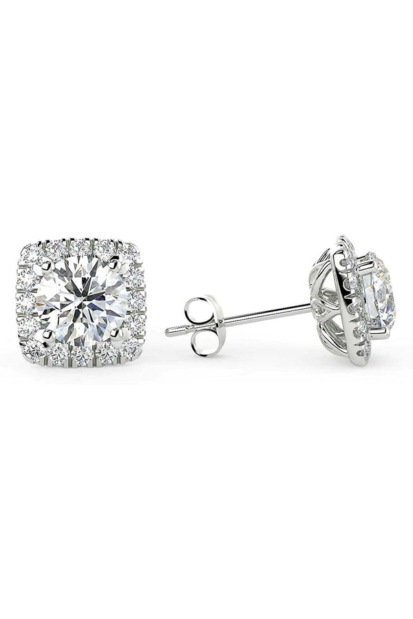 Platonic Starfire Glamour Solitaire Earrings