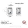 Platonic 1.2 ct Crystal Clear Confidence Emerald Cut Moissanite Studs