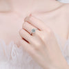 Platonic Isabella's Iridescent moissanite Solitaire Ring