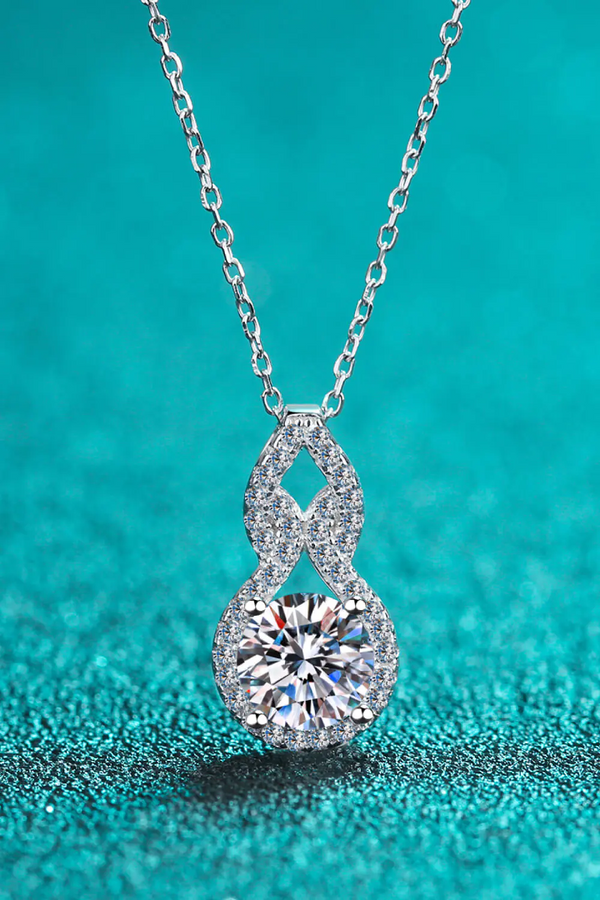 Platonic 1 ct Infinity Spark Silver Moissanite Pendant