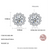 Platonic 1 ct Frosted Halo Moissanite Stud Earrings