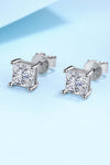 Platonic Luminous Grace Princess Cut Moissanite Solitaire Earrings