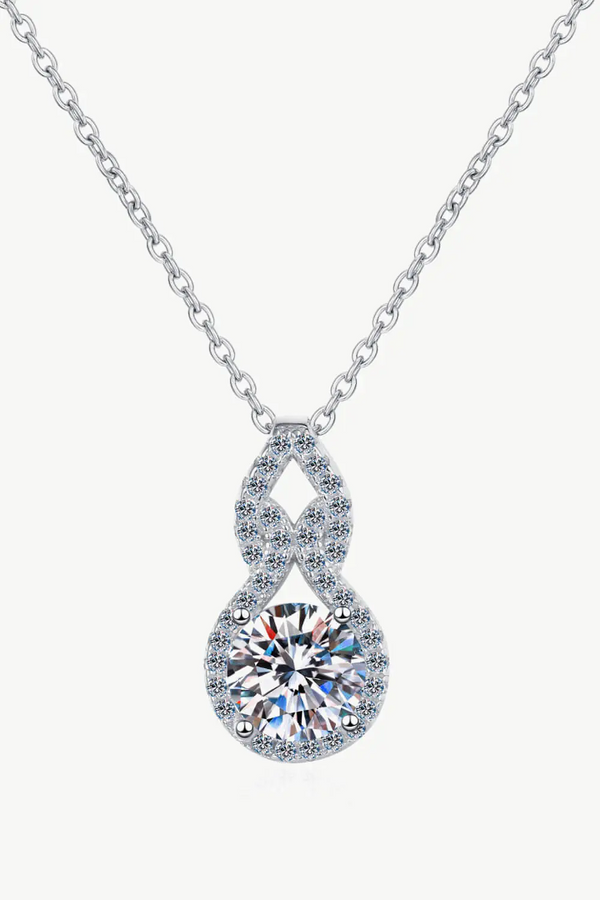 Platonic 1 ct Infinity Spark Silver Moissanite Pendant