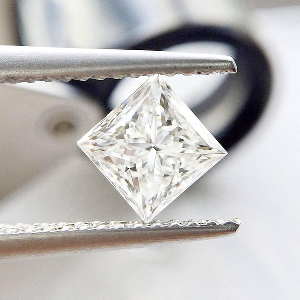 Platonic Princess Cut Certified Moissanite Solitaire