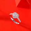 Platonic Skye Moissanite Ring in Sterling Silver with Platinum Coating