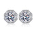 Platonic 2 ct Glimmer Guard Moissanite Stud Earrings D/VVS1
