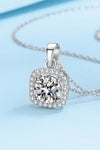 Platonic Ava Moissanite Pendant in Sterling Silver With Rhodium Plating
