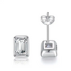 Platonic 1.2 ct Crystal Clear Confidence Emerald Cut Moissanite Studs