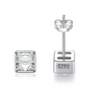 Platonic 0.5 ct Radiant Asscher Moissanite Stud Earrings for Men - Single Piece