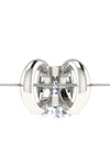 Platonic Brilliance Round Cut Moissanite Pendant in Sterling Silver With Rhodium Plating