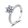 Platonic 1 ct Celestial Crown Moissanite Ring; GRA Certified; Adjustable Size