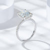 Platonic Midnight Majesty Radiant Moissanite Ring