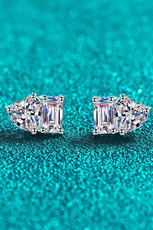 Platonic Primrose Moissanite Solitaire Earrings