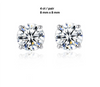 Platonic 2-4 ct Round Moissanite Studs