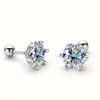 Platonic Round Radiant Moissanite Stud Pendant and Earrings for Women & Girls