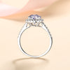 Platonic Harriet Oval Cut Solitaire Moissanite Ring in Sterling Silver with Platinum Coating