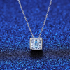 Platonic 1 ct Timeless Brilliance Asscher Cut Silver Moissanite Pendant