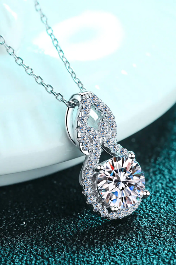 Platonic 1 ct Infinity Spark Silver Moissanite Pendant