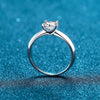 Platonic Rosalind Princess Cut Solitaire Moissanite Ring in Sterling Silver with Platinum Coating