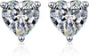 Platonic 1 ct Heart Spark Moissanite Stud Earrings D/VVS1