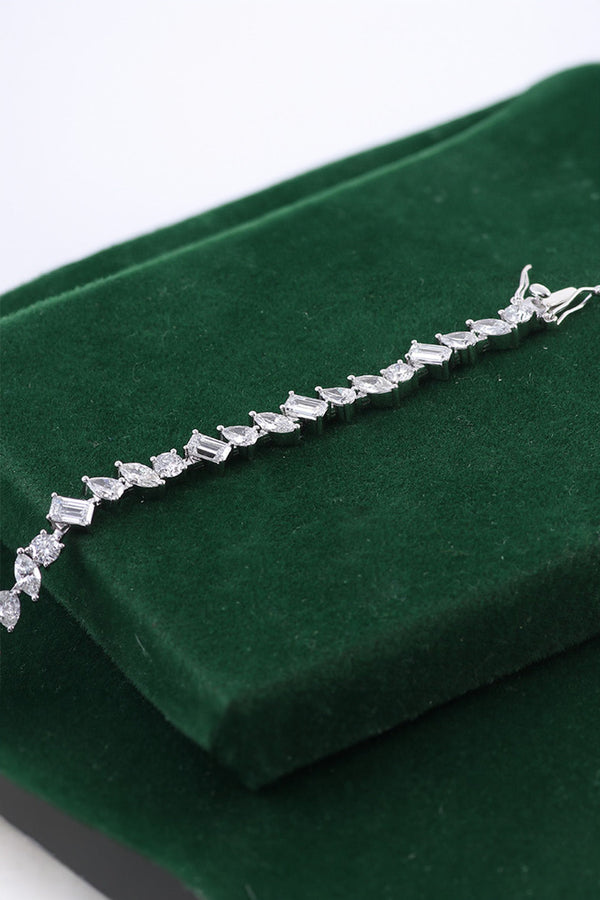 Platonic Charms All Shapes 20 Cents Moissanite Tennis Bracelet