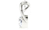 Platonic Radiant Round Cut Moissanite Pendant in Sterling Silver With Rhodium Plating