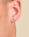 Platonic 0.5 ct Emerald Whisper Moissanite Stud Earrings - Single Piece