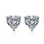 Platonic 2 ct Heart Spark Moissanite Stud Earrings D/VVS1; Sterling Silver; GRA Certified
