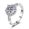 Platonic 1 ct Shimmer Stops Moissanite Sterling Silver Ring