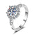 Platonic 1 ct Shimmer Stops Moissanite Sterling Silver Ring