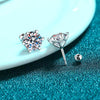 Platonic Round Radiant Moissanite Stud Pendant and Earrings for Women & Girls
