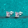 Platonic 0.5 ct Emerald Whisper Moissanite Stud Earrings - Single Piece