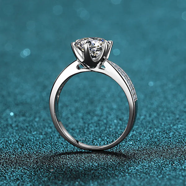 Platonic 1 ct Stellar Embrace Moissanite Sterling Silver Ring
