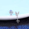Platonic 1 ct Heart Spark Moissanite Stud Earrings D/VVS1