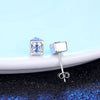 Platonic 1 ct Timeless Brilliance Asscher Cut Silver Moissanite Pendant and 1 ct Earrings with GRA Certificate; D VVS1