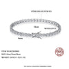 Platonic 4 mm Femme Bling 925 Sterling Silver Tennis Moissanite Bracelet