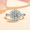 Platonic 0.5 ct Moissanite Blossom Sterling Silver Ring