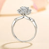 Platonic 0.5 ct Moissanite Blossom Sterling Silver Ring