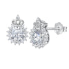 Platonic 1 ct Crown Moissanite Stud Earrings