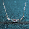 Platonic 0.5 ct Celestial Wings Moissanite Pendant with Free Chain