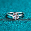 Platonic 2 ct Starry Solitaire Round Moissanite Ring