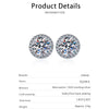 Platonic 1 - 4 ct Halo Bliss Solitaire Studs Moissanite Earrings