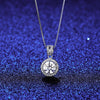 Platonic Halo Bliss Solitaire Moissanite Pendant and Studs