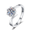Platonic 1 ct Twinkle Treaty Moissanite Sterling Silver Ring; GRA Certified; D VVS1