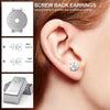 Platonic 18 K Gold Plated Golden Radiance Moissanite Stud Earrings; 1 - 6 ct, D VVS1