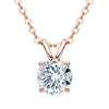 Platonic Sparkle Beyond Stardust Moissanite Pendant: Rose, White and Yellow Gold Charm